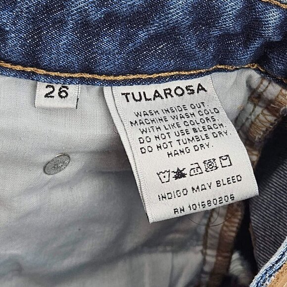 Tularosa Emma High Rise Denim Jean Shorts Dark Wash Women’s Size 26 Summer Beach - Picture 9 of 13